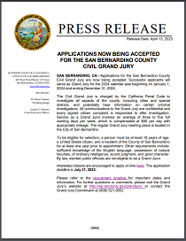 Applications Now Being Accepted for the SB County Civil Grand Jury