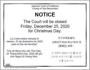 Closed Friday, December 25, 2020
