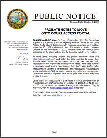 Probate Notes to Move onto Court Access Portal